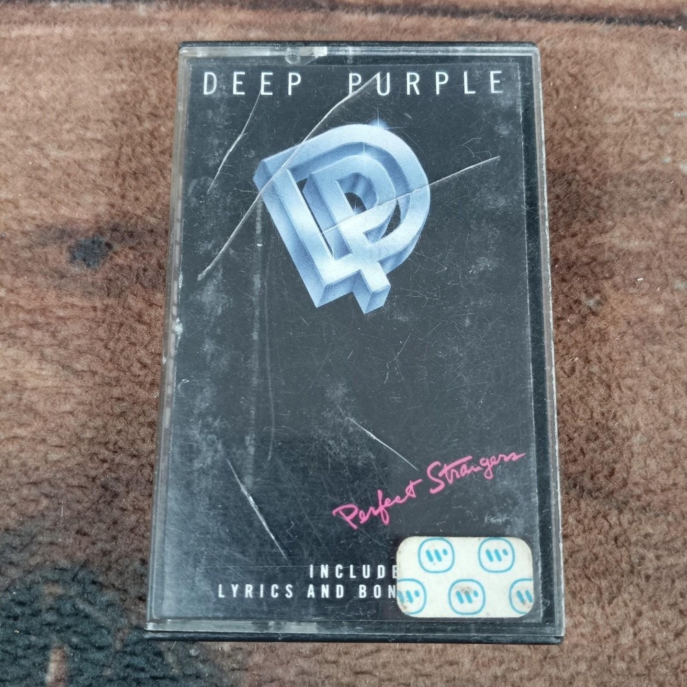 Deep Purple Perfect Strangers Cassette Tape 1984 Black/White Good Hard Rock